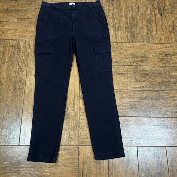 J Crew Navy Blue Cargo Ankle Pants Size 27T - Picture 8 of 10